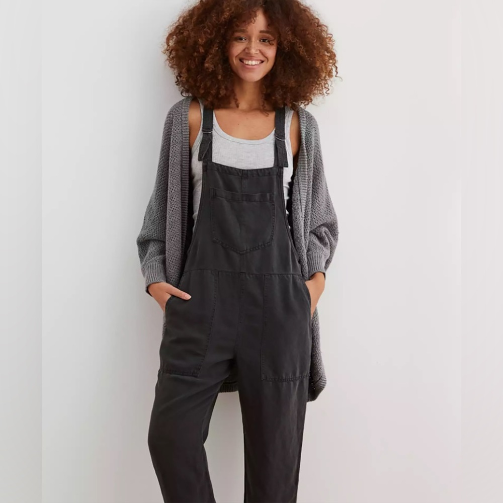 Aerie Soft Twill Utility Overalls